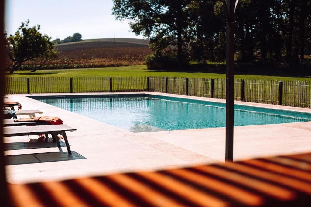 L'Heritier, Maison Climatisee, 12Pers Avec Piscine Villa Marzens Exteriör bild