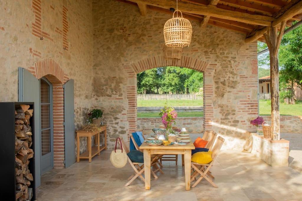 L'Heritier, Maison Climatisee, 12Pers Avec Piscine Villa Marzens Exteriör bild